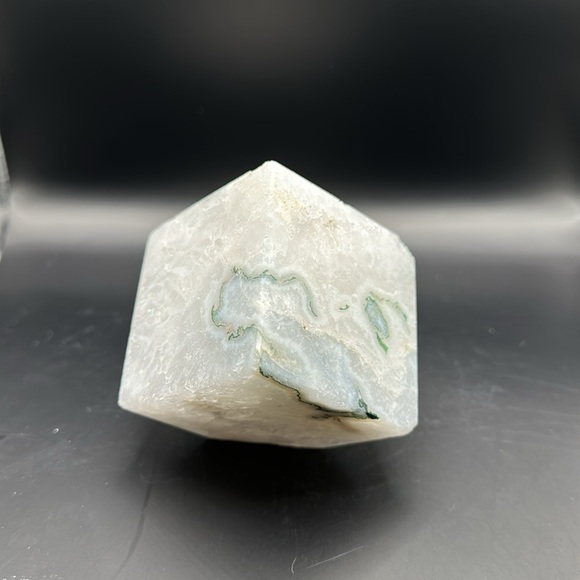 Moss Agate Crystal Stone Cube